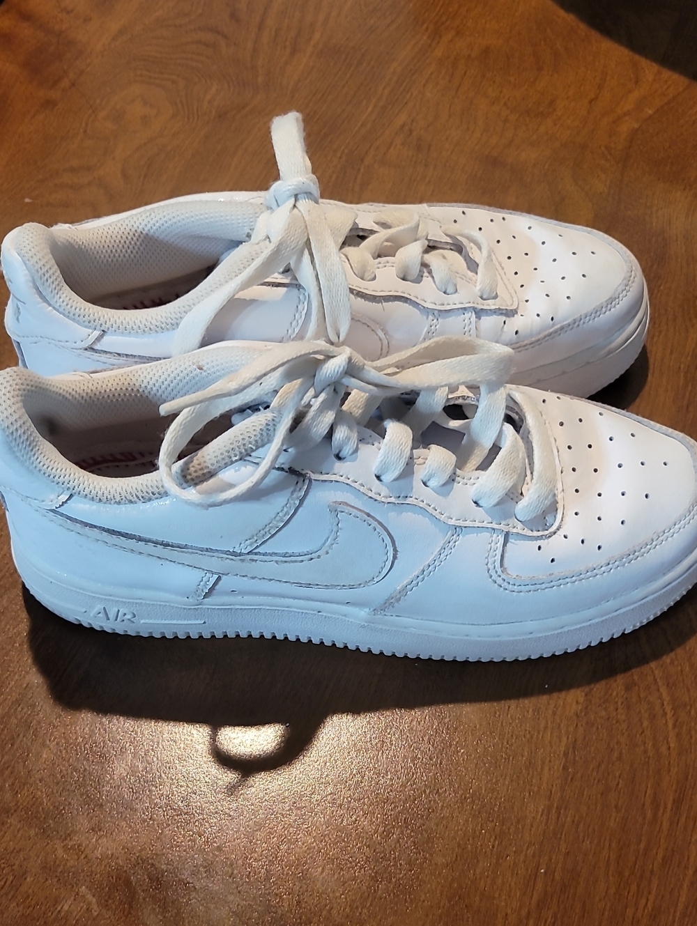 Nike Kids Air All-White Low-Top Sneakers